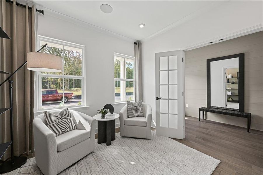 Furnished interior view inside a new home in Hawthorne Ridge, McDonough (Image 6). Furnished interior view inside a new home in Hawthorne Ridge, McDonough (Image 6).