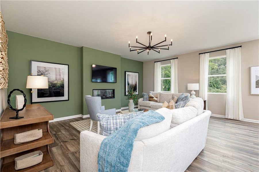 Furnished interior view inside a new home in River Oaks, Locust Grove (Image 14).