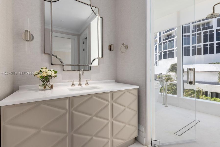 Furnished interior view inside a new home in , Sunny Isles Beach (Image 37).