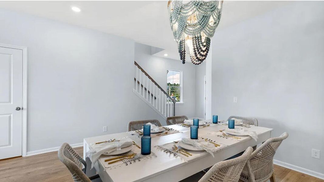 Furnished interior view inside a new home in Heron's Walk at Summers Corner: Row Collection, Summerville (Image 4). Furnished interior view inside a new home in Heron's Walk at Summers Corner: Row Collection, Summerville (Image 4).