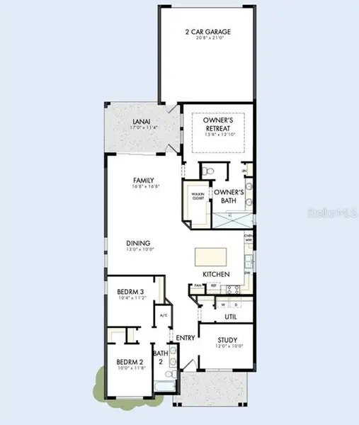 2D floor plan layout of this home in SeaFlower – Bungalow Homes, Bradenton, FL (Image 2). 2D floor plan layout of this home in SeaFlower – Bungalow Homes, Bradenton, FL (Image 2).