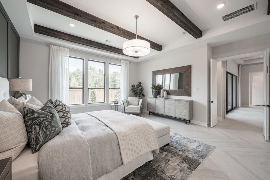 Representative furnished interior of a home built from the Carignan by Tri Pointe Homes in Woodson’s Reserve, Spring (Image 12).