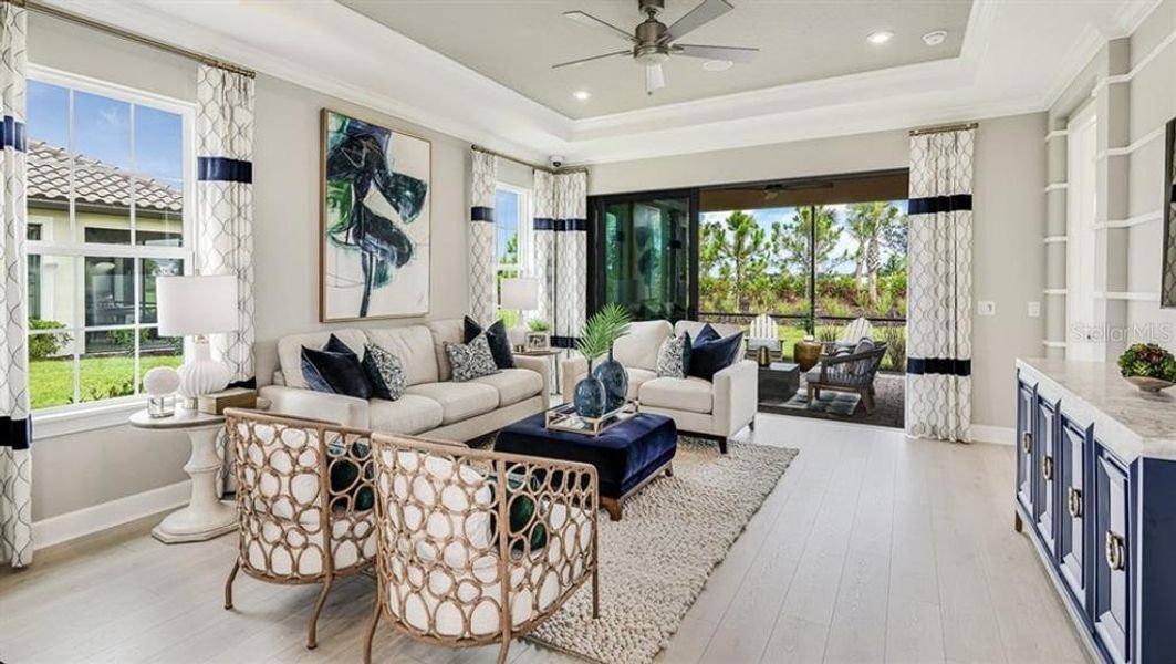 Furnished interior view inside a new home in Esplanade at Azario Lakewood Ranch, Bradenton (Image 6).