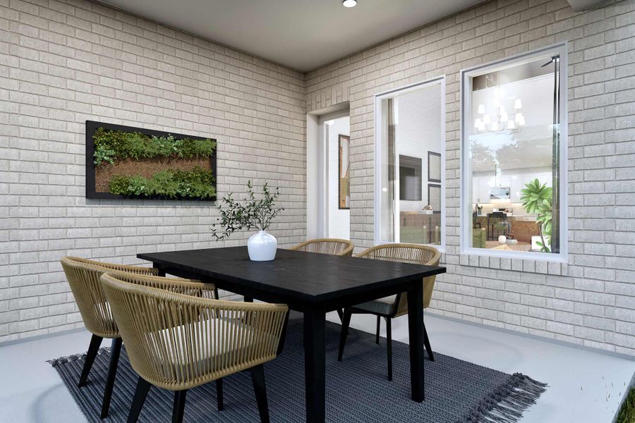 Representative exterior details of a home built from the The Wichita Falls by David Weekley Homes in Creekshaw – Gardens, Royse City (Image 4).