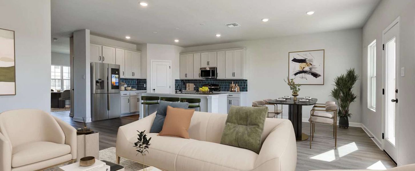 Representative furnished interior of a home built from the Alexis by Ashton Woods in Hennersby Hollow, San Antonio (Image 3).