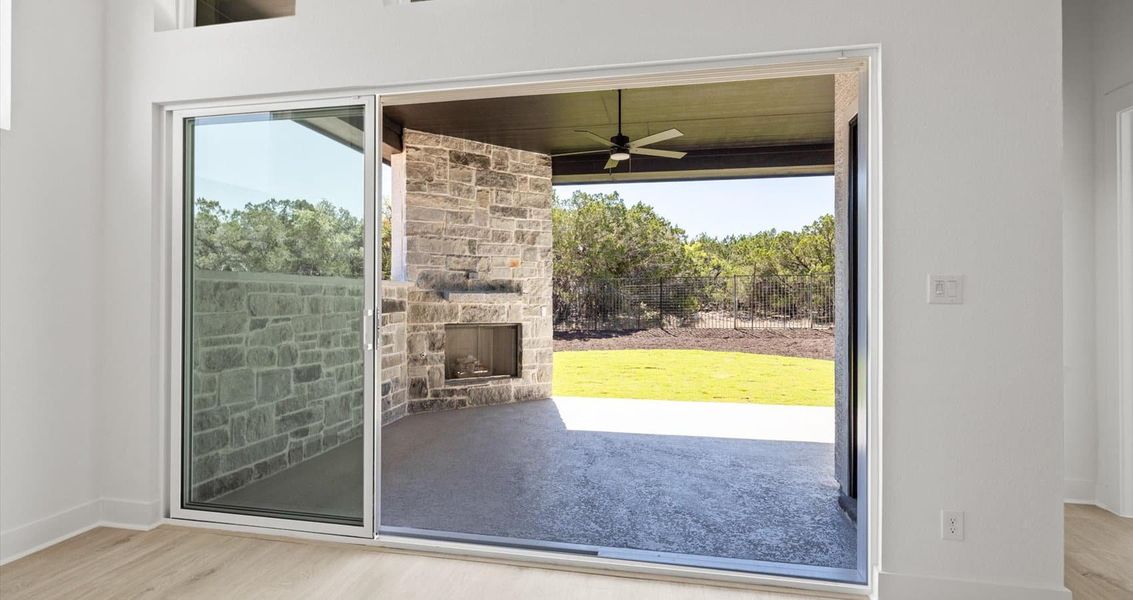 Exterior details and patio area of a home in Sweetwater, Austin (Image 3).