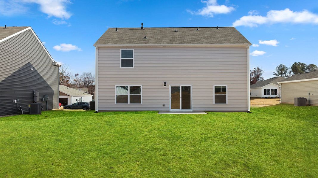 Exterior details and patio area of a home in Cedar Gap, Fountain Inn (Image 3).