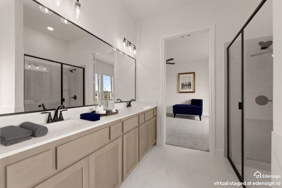 Furnished interior view inside a new home in Settler's Glen, New Fairview (Image 14).