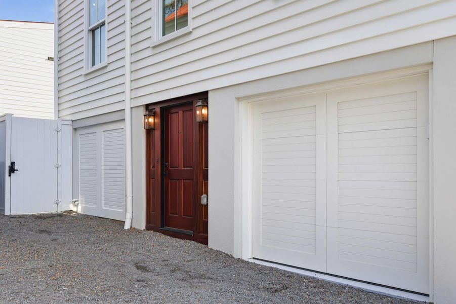 Exterior details and patio area of a home in , Charleston (Image 27).