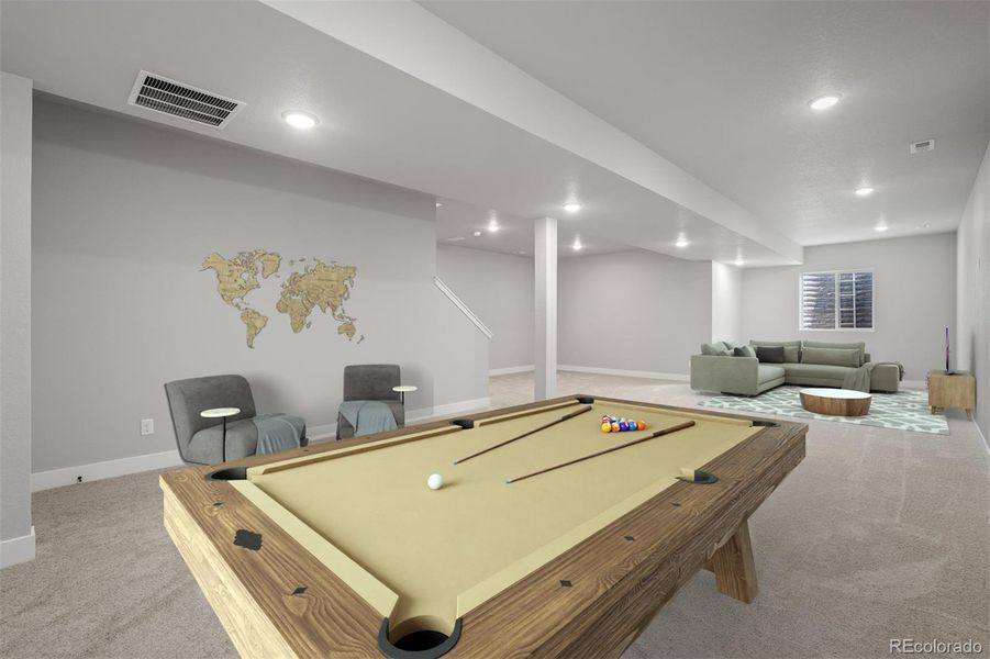 Furnished interior view inside a new home in Cloverleaf – Mountainview Collection, Monument (Image 12).