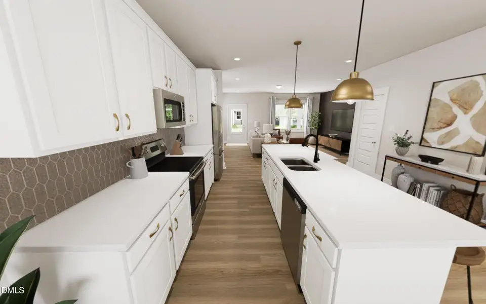 Kitchen with the Cigar Lounge Interior