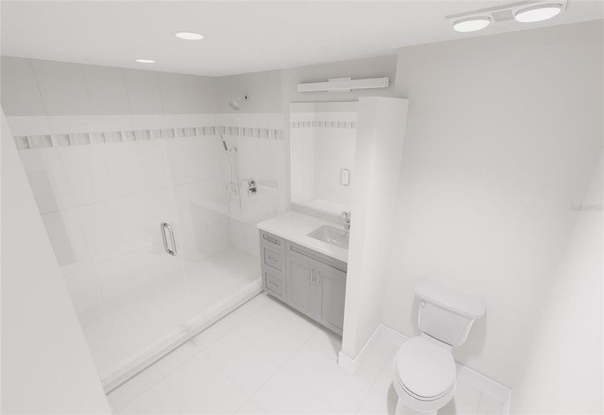 *Rendering Example**Unit does not come with physical ceiling fans, furniture, and washer/dryer appliances.