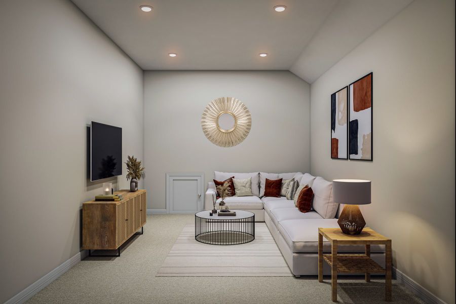 Representative furnished interior of a home built from the Verdin by Tri Pointe Homes in Oakhill Reserve, Tomball (Image 15).