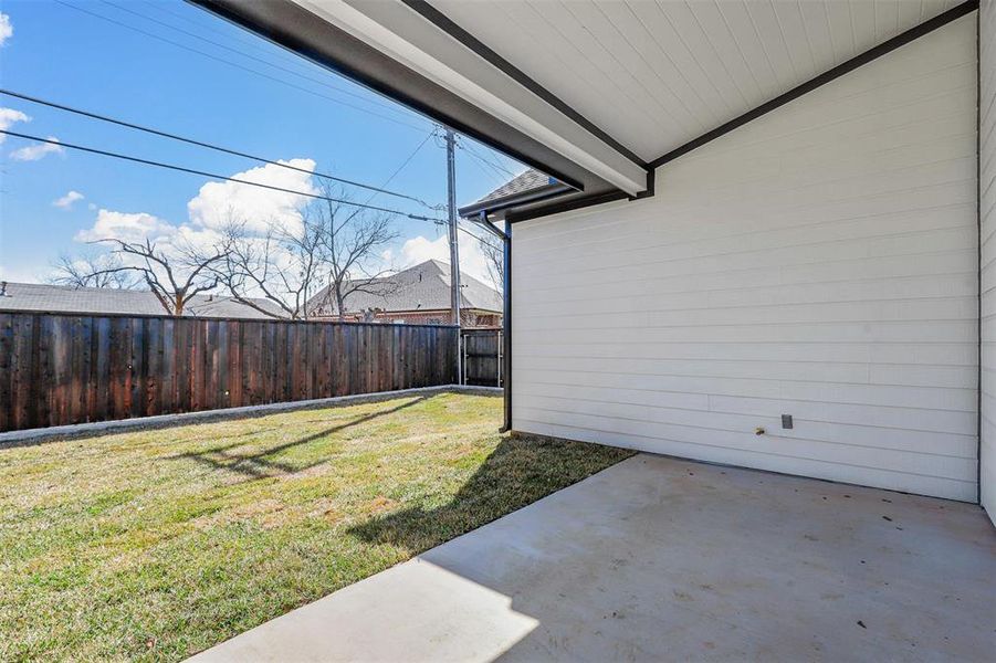 View of yard with a patio area