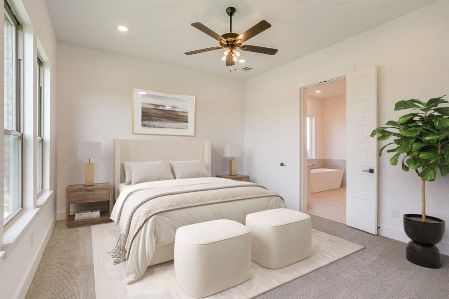 Furnished interior view inside a new home in Pecan Grove, Burleson (Image 8).