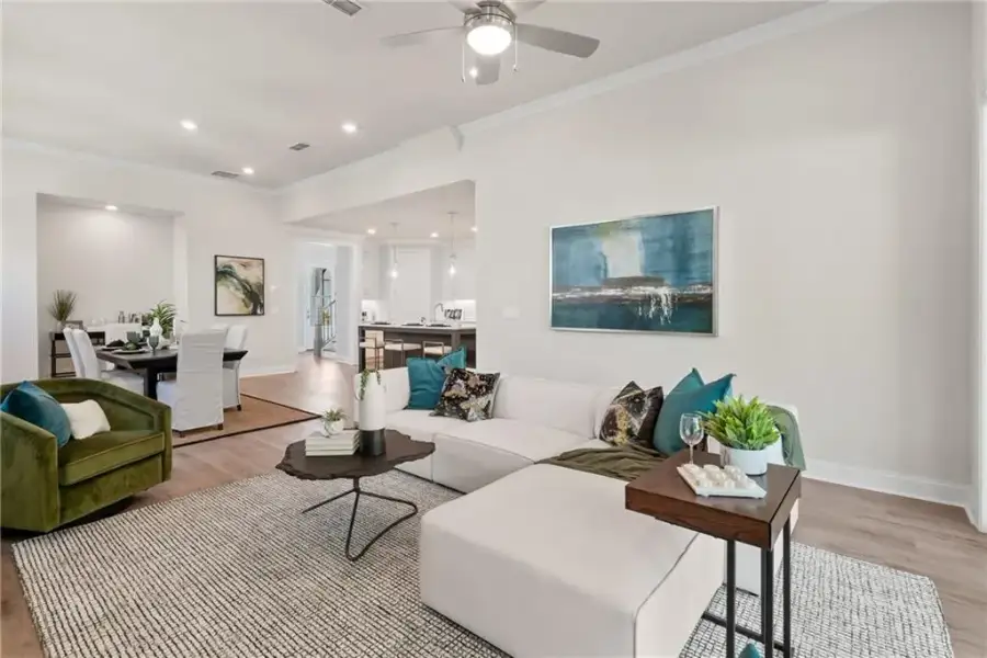 Furnished interior view inside a new home in Promenade at Sawnee Village, Cumming (Image 27).