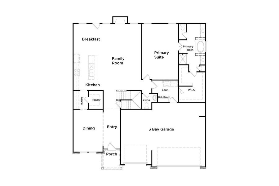 2D floor plan layout for the Rainier by DRB Homes in Kingston, Locust Grove, GA (Image 3). 2D floor plan layout for the Rainier by DRB Homes in Kingston, Locust Grove, GA (Image 3).