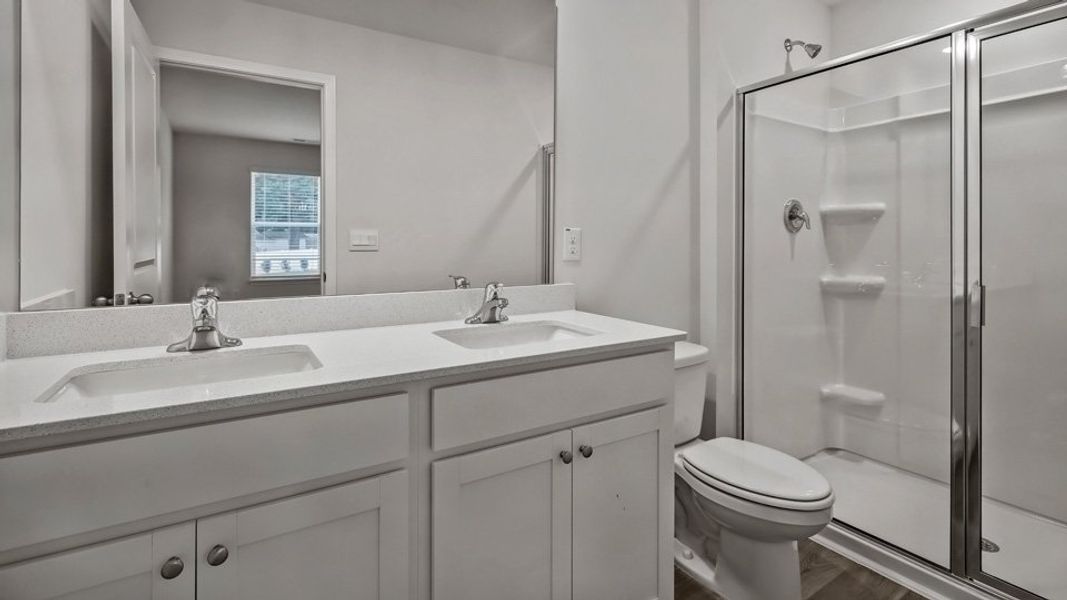 Furnished interior view inside a new home in The Townes at Honeycutt Oaks, Angier (Image 10).