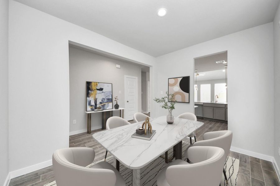 VS. Take another look at the spacious dining room. Sample photo of completed home with similar floor plan. Actual colors and selections may vary. VS. Take another look at the spacious dining room. Sample photo of completed home with similar floor plan. Actual colors and selections may vary.