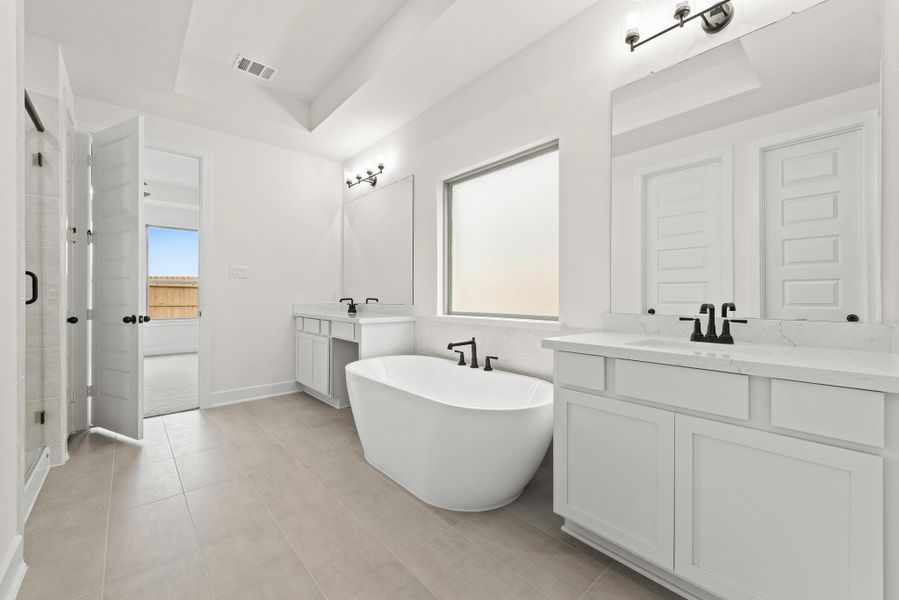 Furnished interior view inside a new home in The Trails - 45', New Caney (Image 4). Furnished interior view inside a new home in The Trails - 45', New Caney (Image 4).