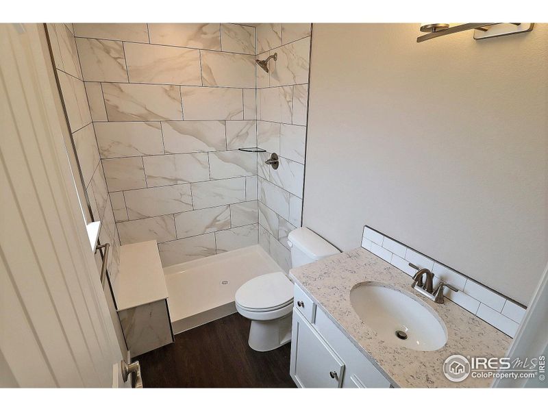 with Large Tile Shower