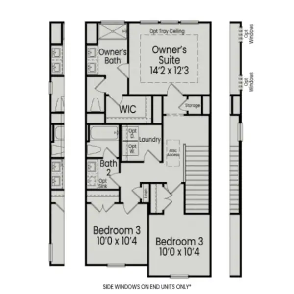 2D floor plan layout of this home in Camden Park, Knightdale, NC (Image 3).