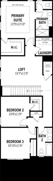 2D floor plan layout of this home in Crosswind Ranch, Parrish, FL (Image 6).