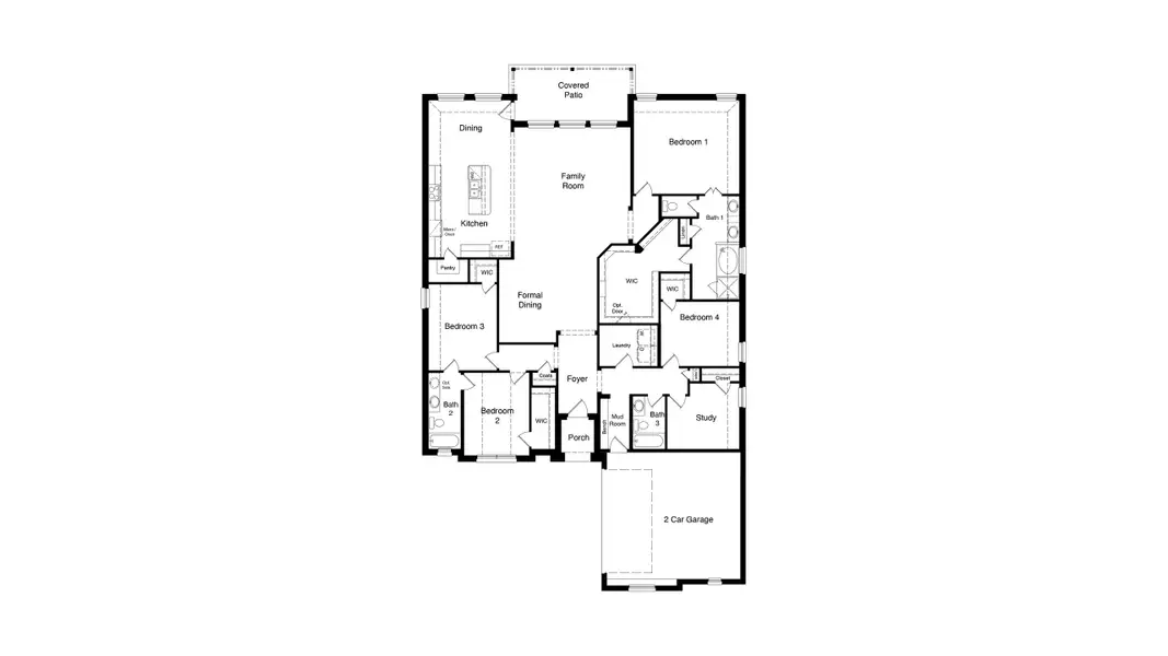 2D floor plan layout for the Guadalupe by D.R. Horton in Eden Ranch, Arlington, TX (Image 5).