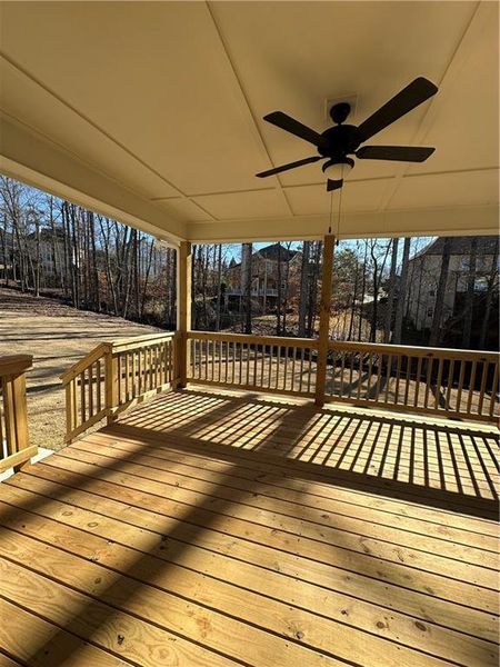 Exterior details and patio area of a home in Mirror Lake at South Harbour, Villa Rica (Image 3).