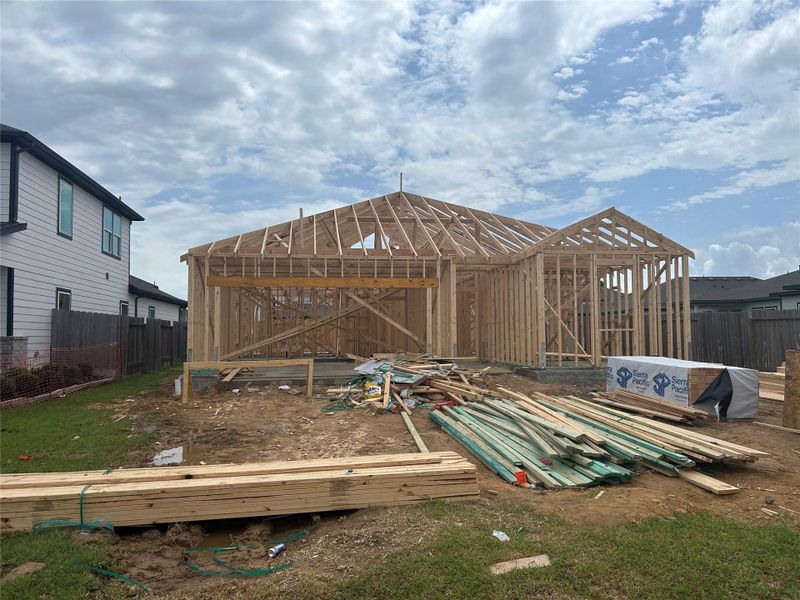 In-progress construction of a new home in Granger Pines, Conroe, TX (Image 19).