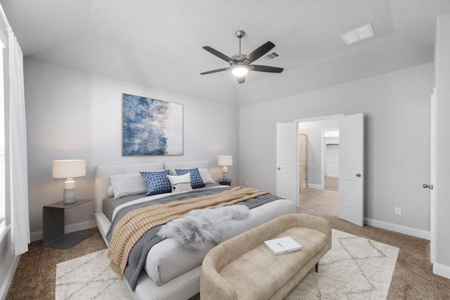 Furnished interior view inside a new home in Elyson, Katy (Image 12).