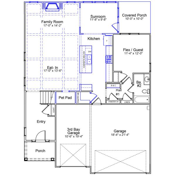 2D floor plan layout of this home in Arcadia, Myrtle Beach, SC (Image 3).
