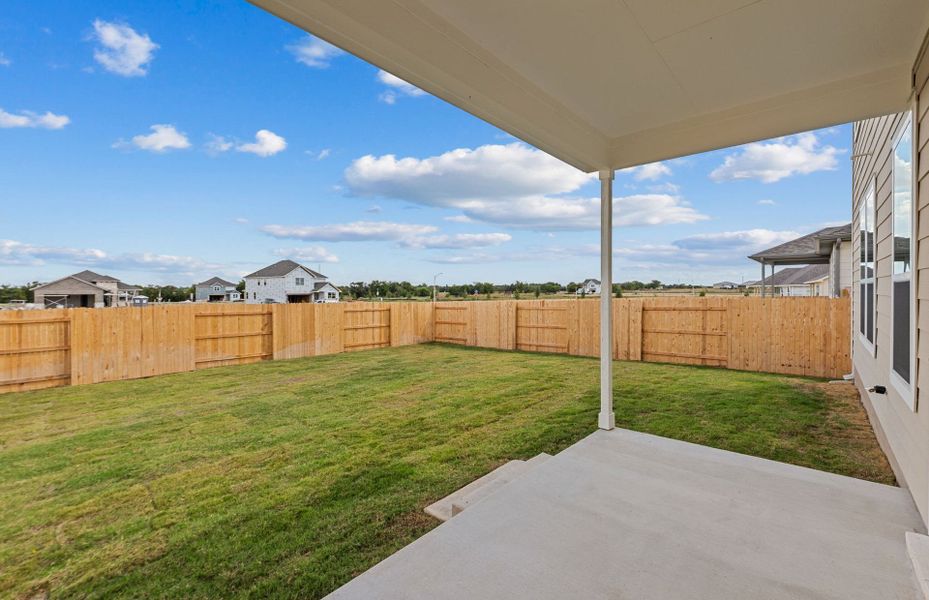 Exterior details and patio area of a home in Patterson Ranch, Georgetown (Image 21).