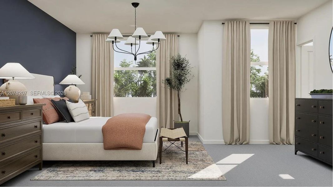 Furnished interior view inside a new home in Breezewood, Miami (Image 9).