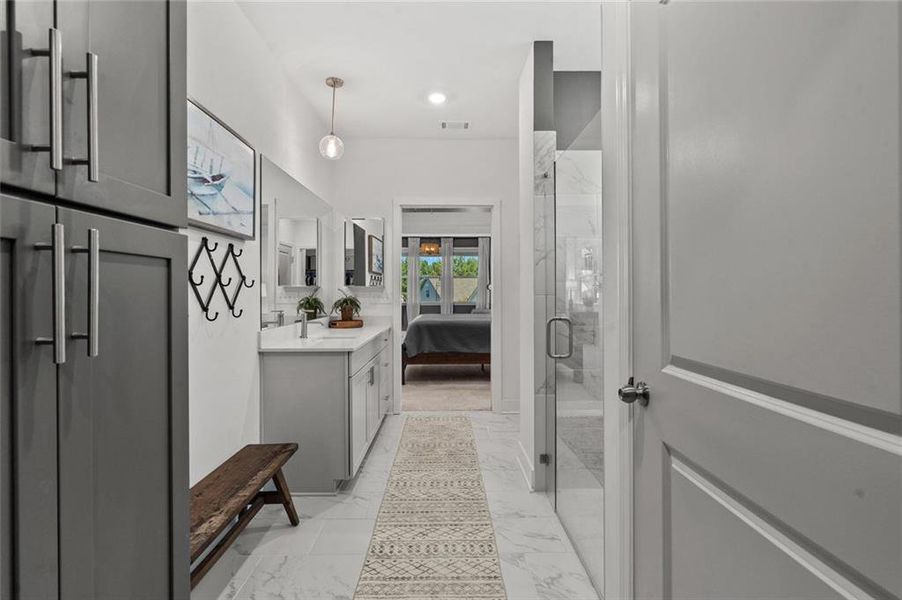 Furnished interior view inside a new home in , Canton (Image 49).