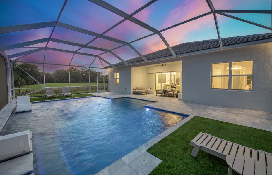 Covered lanai and pool