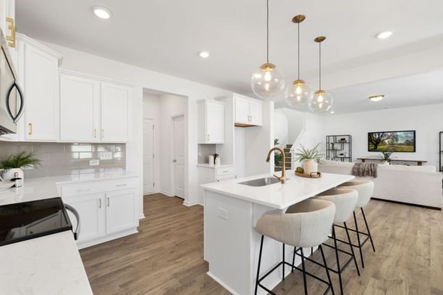 Representative furnished interior of a home built from the Wagner by True Homes in River Rock, Winston-Salem (Image 5).