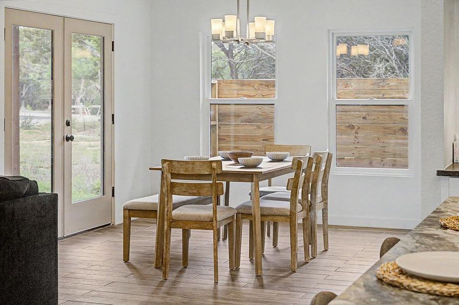 Furnished interior view inside a new home in , Wimberley (Image 28).