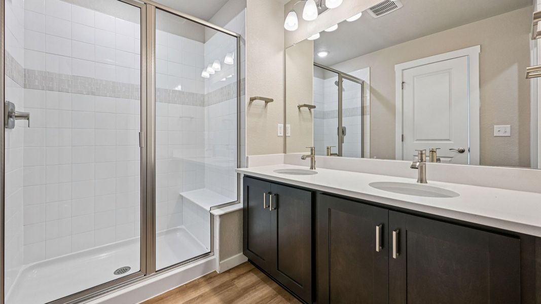 Furnished interior view inside a new home in Windler Townhomes, Aurora (Image 38). Furnished interior view inside a new home in Windler Townhomes, Aurora (Image 38).