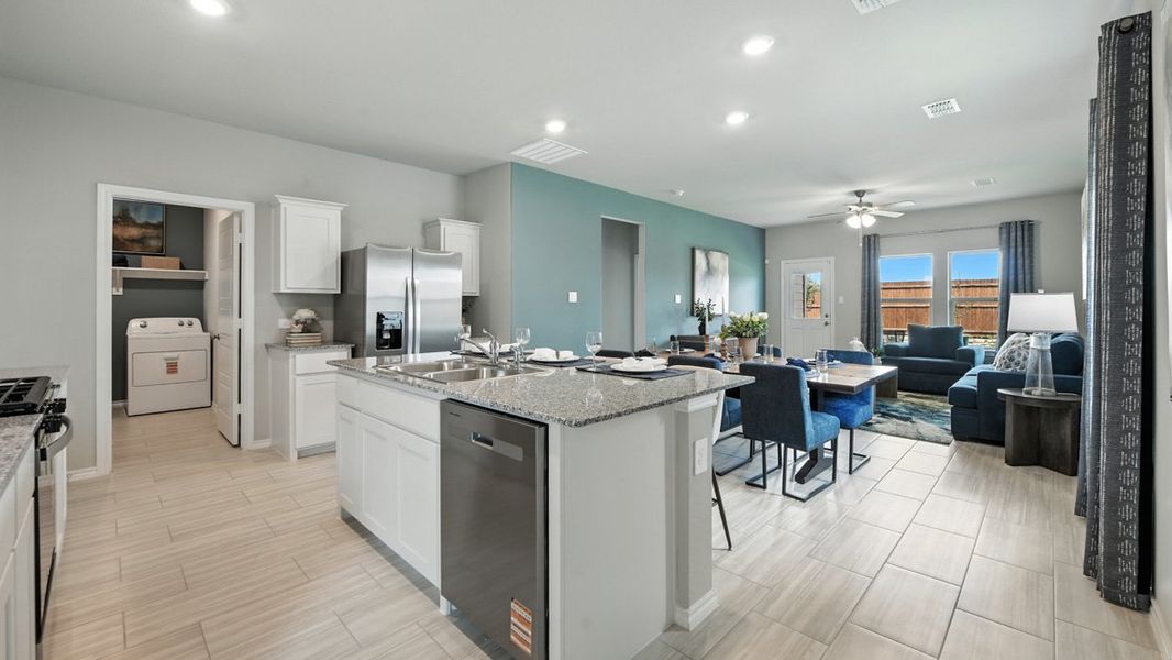 Furnished interior view inside a new home in Monarch at the Meadows, Ponder (Image 9).