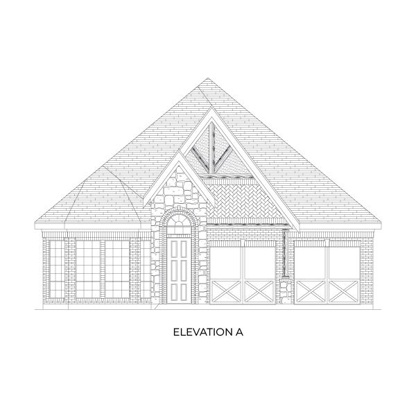Representative rendering of the exterior for the Abbey F by First Texas Homes (Image 1).