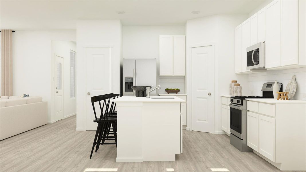 Furnished interior view inside a new home in Meadowlark Preserve, Pflugerville (Image 12).