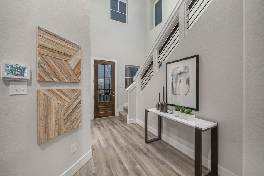 Representative furnished interior of a home built from the Powell by Chesmar Homes in Buffalo Crossing, Cibolo (Image 3).