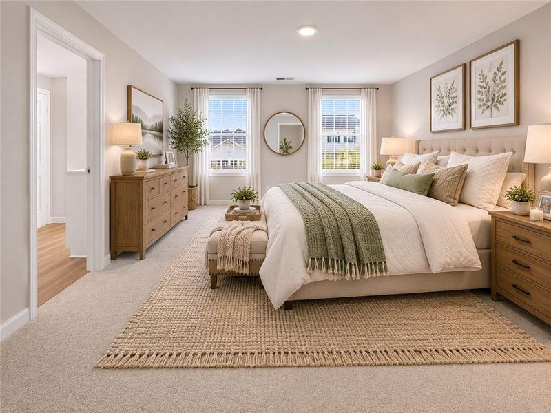 Furnished interior view inside a new home in Preserve at Dove Creek, Statham (Image 11). Furnished interior view inside a new home in Preserve at Dove Creek, Statham (Image 11).