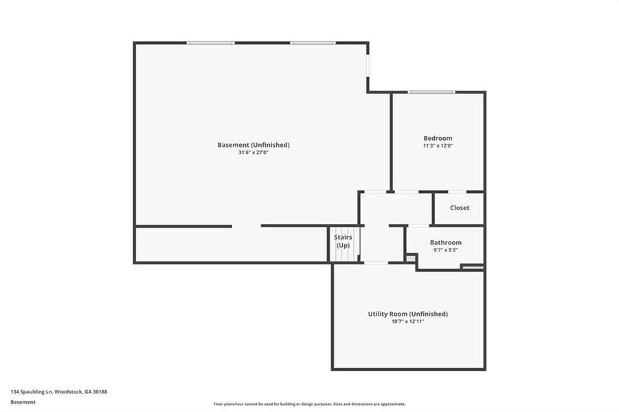 2D floor plan layout of this home in , Woodstock, GA (Image 25).