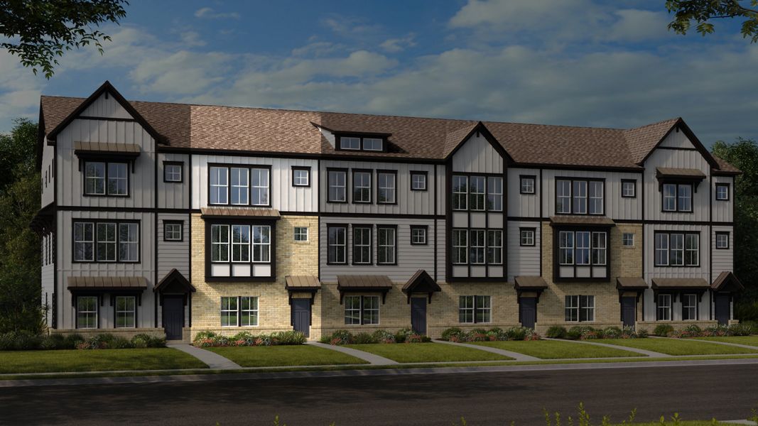 Representative exterior photo of a completed home built from the Vail II by Taylor Morrison in Terraces at the Exchange, Indian Land, SC (Image 18).