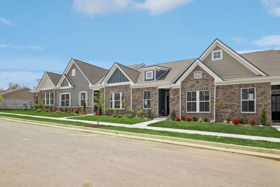 Front exterior of a new home in Cedars of Cane Ridge | 55+ Community, Antioch, TN, highlighting curb appeal (Image 16).