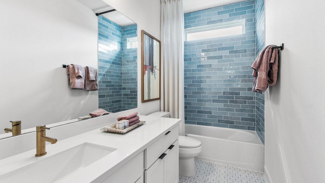 Representative furnished interior of a home built from the Tivoli by Brightland Homes in Bridgeland Central, Cypress (Image 14).