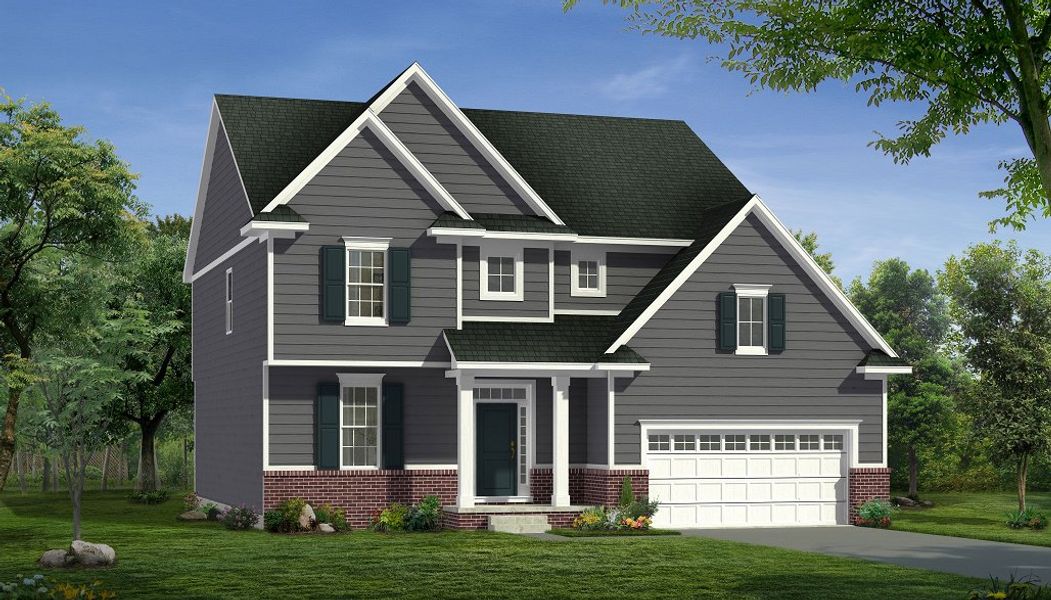 Representative exterior photo of a completed home built from the The Chesterfield by Norfolk Homes in Valleys, Jackson, MI (Image 29).