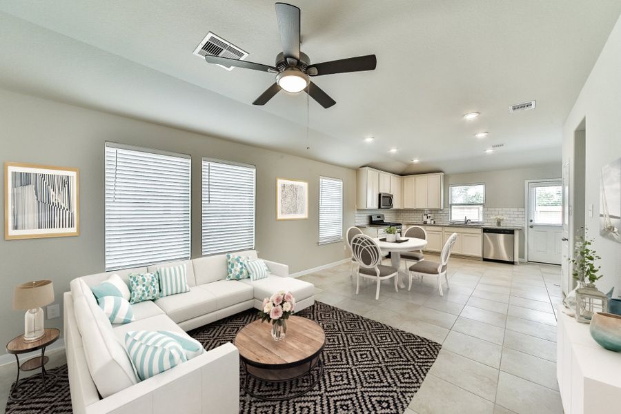 Representative furnished interior of a home built from the Hays by Beazer Homes in Laurel Landing: Founders Collection, Alvin (Image 5).